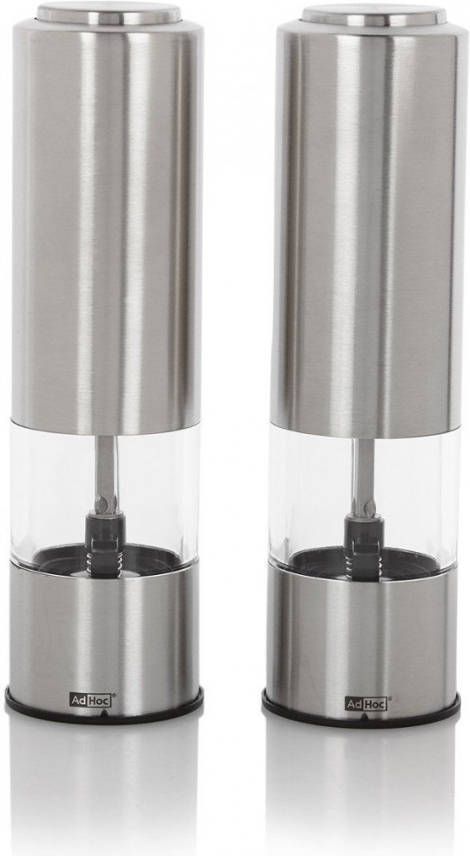 AdHoc Peper en Zoutmolen Set Elektrisch Incl). LED verlichting(2 Delig )