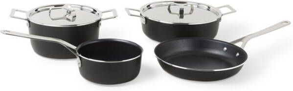 Alessi Pannenset Pots&pans Zwart 4-delig