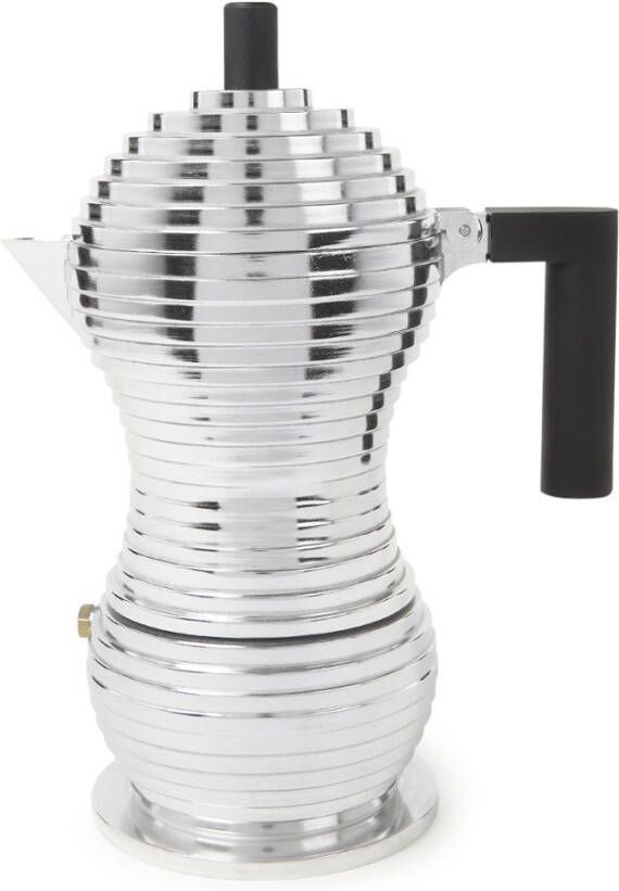 Alessi Percolator MDL02/3 Zwart Pulcina Door Michele De Lucchi 3 Kops