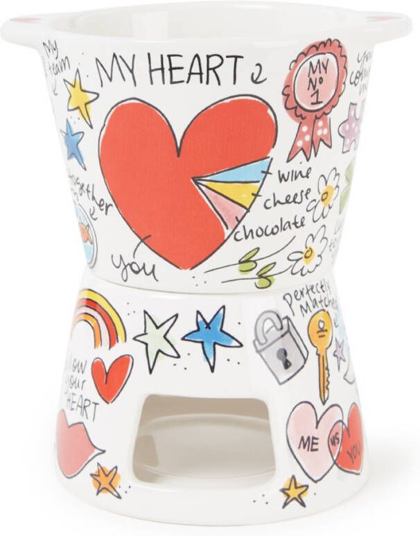 Blond Amsterdam Valentijn fondue set klein 18 cm