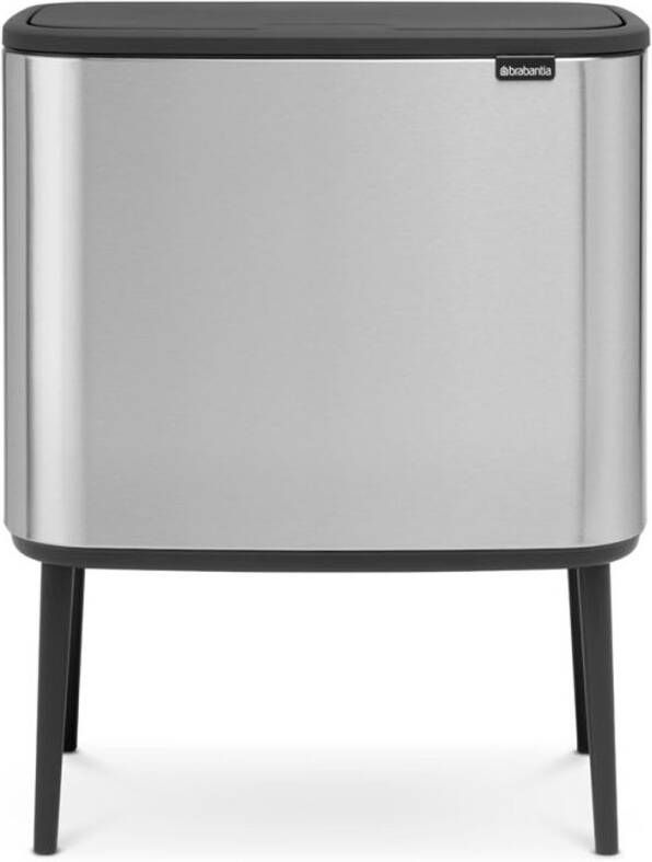 Brabantia Bo Touch Bin recyling duo prullenbak met deksel op pootjes 11 + 23 liter