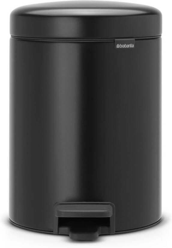 Brabantia Newicon Pedaalemmer 5 Liter Met Kunststof Binnenemmer Matt Black