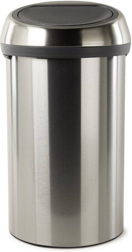 Brabantia Touch Bin Afvalemmer 60 Liter Matt Steel Fingerprint Proof