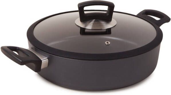 Habonne Alumax Hapjespan 28 Cm Gietaluminium Met Glazen Deksel