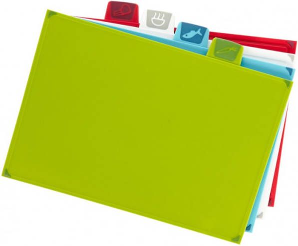 Joseph Snijplanken set 4 stuks in houder Index Steel XL Plus