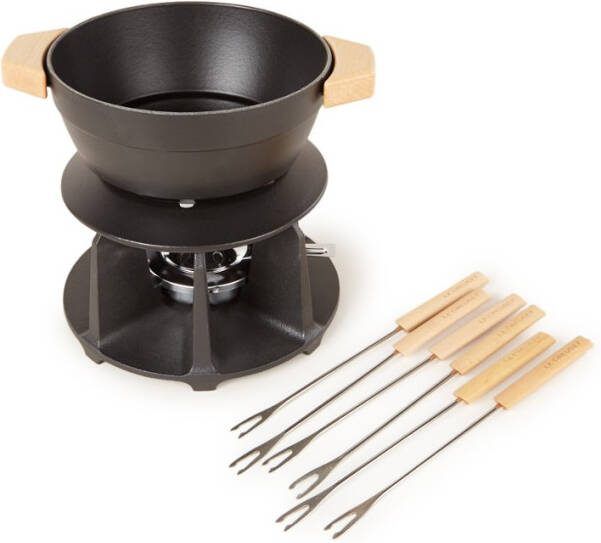 Le Creuset Bourguignonne Fondue Set 2 liter Mat Zwart