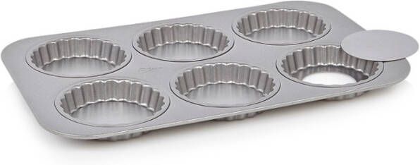 Patisse Quichevorm Mini Met Losse Bodems 10 Cm Staal