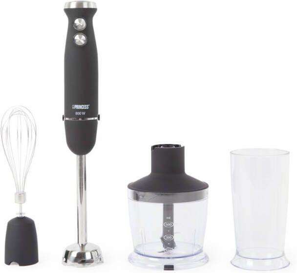 Princess 221220 Staafmixerset Rubberen Grip Zwart