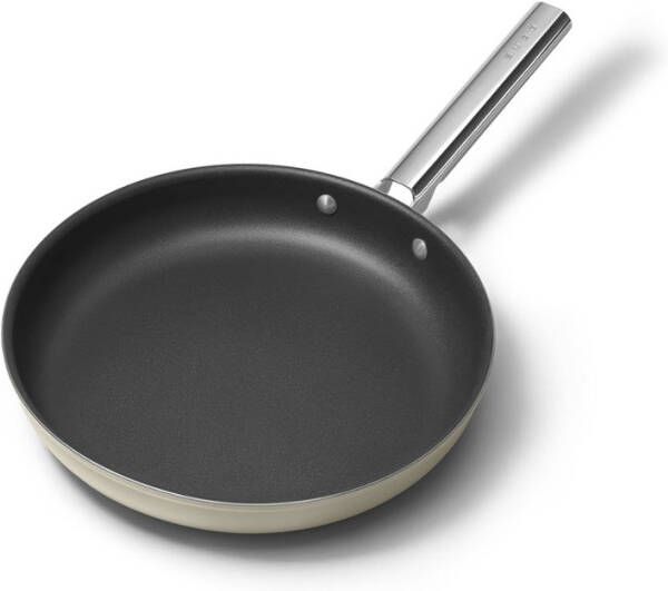 Smeg Koekenpan Creme Mat ø 30 Cm Standaard Anti aanbaklaag