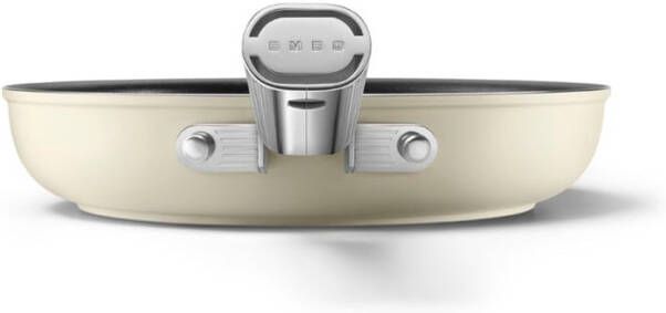 Smeg Koekenpan Creme Mat ø 24 Cm Standaard Anti aanbaklaag