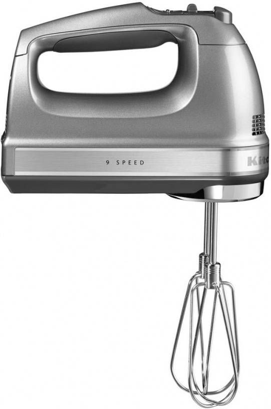 KitchenAid Handmixer 5KHM9212ECU CONTOUR SILVER 9 levels. kleur contour zilver
