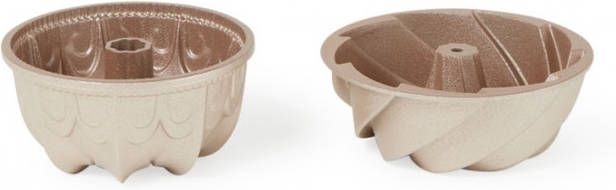 Patisse Mini tulband bakvorm 10 cm set van 2