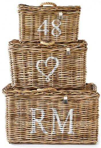 Riviera Maison RR Classic Basket Set of 3 pieces 63.0x33.0x38.0 cm