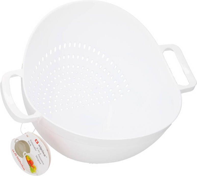 alpina 2 In 1 Vergiet Wit 26 X 16 Cm Kunststof