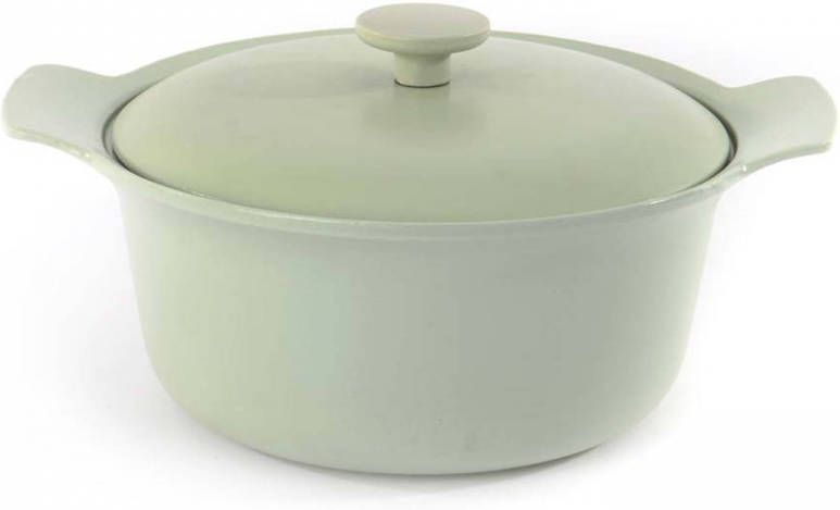 Berghoff Kookpan met deksel 24 cm, Gietijzer, Groen | Ron