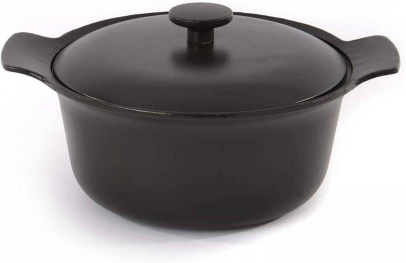 BergHOFF Kookpan Met Deksel 24 Cm, Gietijzer, Zwart Ron