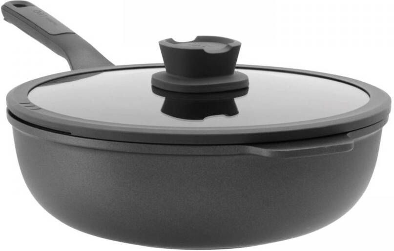 Berghoff Cast alu wok met deksel en lange greep 28cm Wokpan