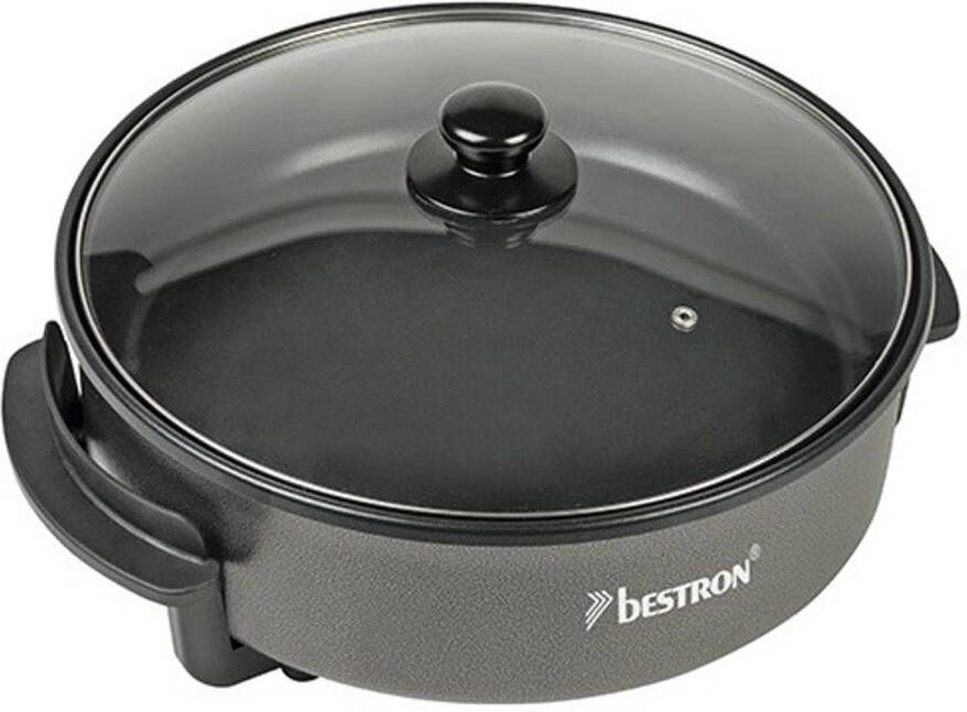 Bestron Elektrische Hapjespan 1500w 40 Cm Rvs Zwart