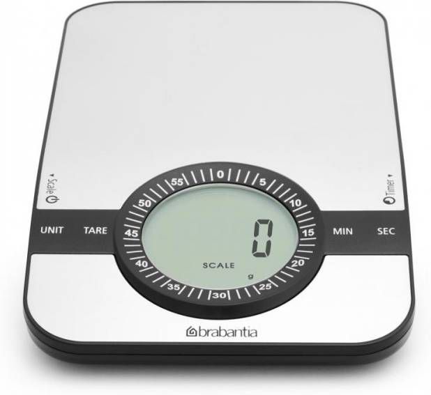 Brabantia Keukenweegschaal Profile met Timer Matt Steel