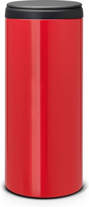 Brabantia Flipbin Afvalemmer 30 Liter Met Kunststof Binnenemmer Passion Red / Dark Grey