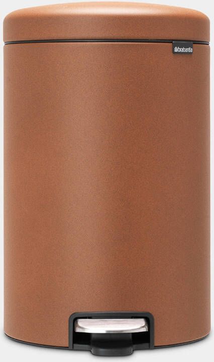 Brabantia Newicon Pedaalemmer 20 Liter Met Kunststof Binnenemmer Mineral Cinnamon