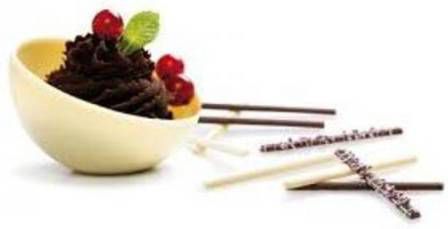 Chocolade mal 2 halve bollen 10cm Decora