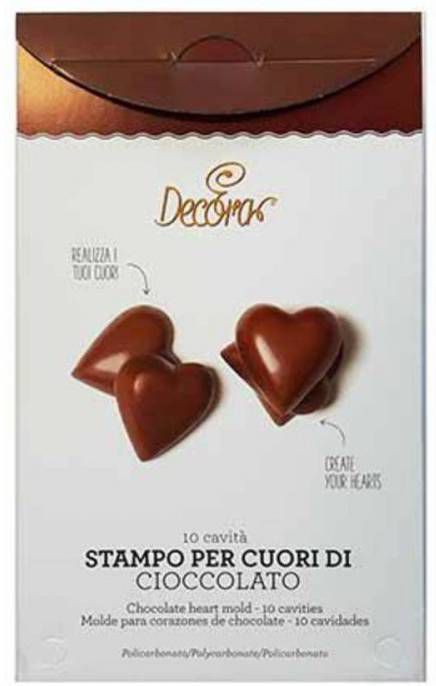 Chocolade mal hartjes Decora