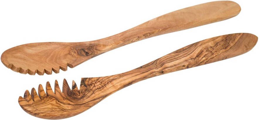 Cosy & Trendy Pastalepel Olijfhout 30 Cm 2 Stuks