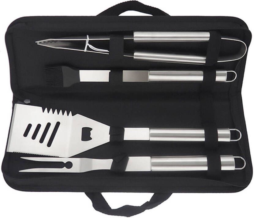 Decopatent ® 5 Delige Bbq Gereedschapset In Draagtas Barbeque