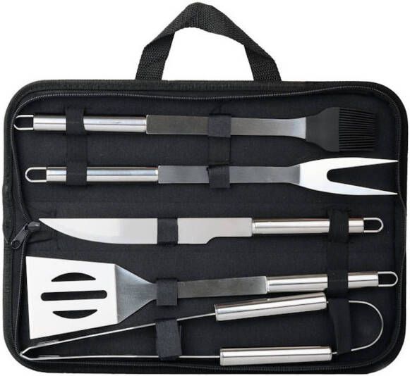 Decopatent Bbq Gereedschap Set 6 Delig In Draagtas Barbecue Gereedschapset