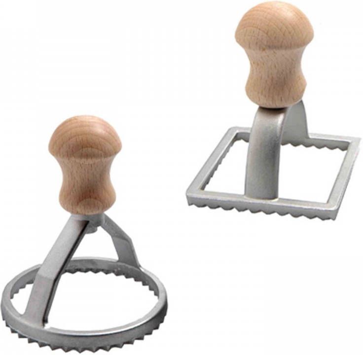 Eppicotispai Set Van 2 Ravioli Uitstekerset 2 delig, Vierkant/Rond