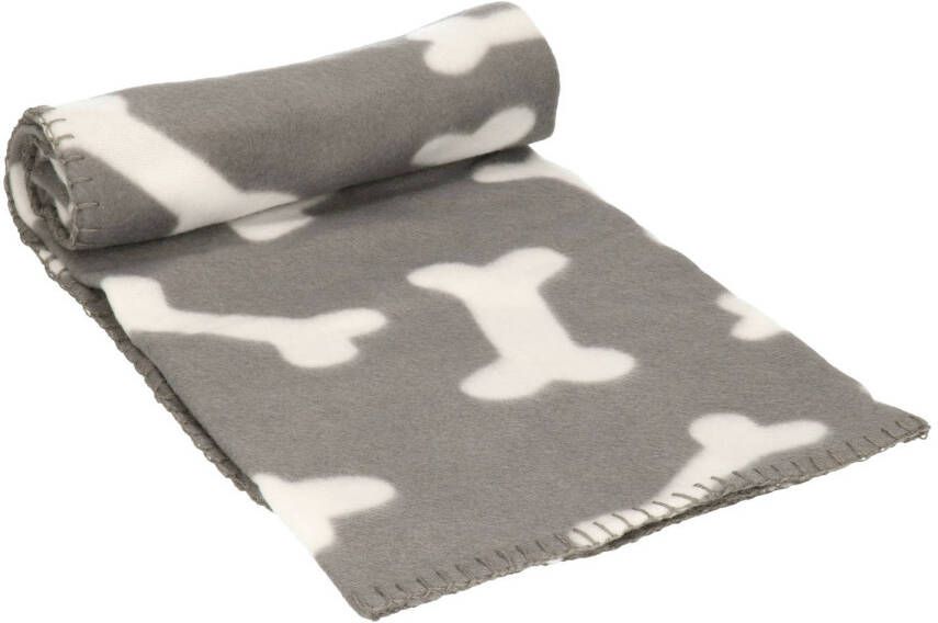 Excellent Houseware Fleece Huisdieren Deken Voor Honden 100 X 70 Cm Grijs Dierenmanden