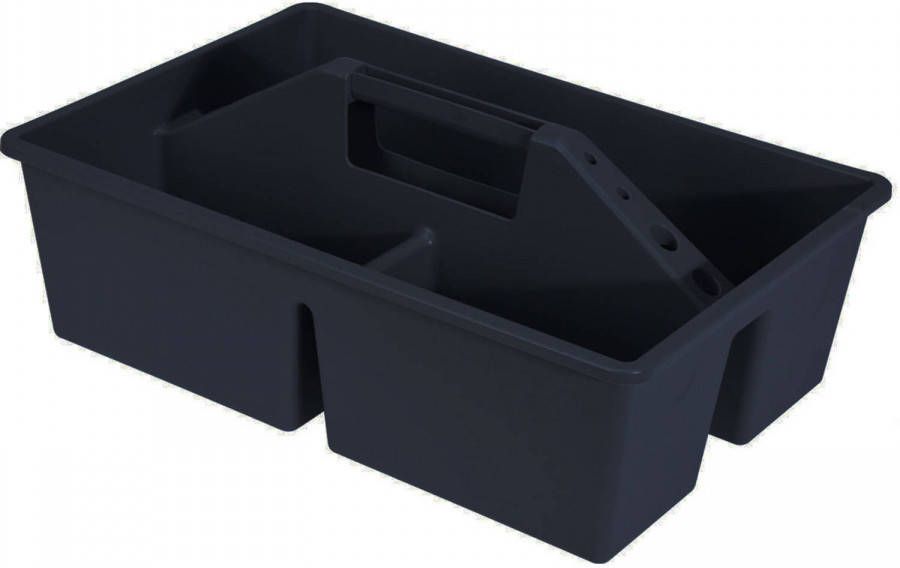 Excellent Houseware Gereedschap Opbergbox/opbergdoos/mand Antraciet Met Handvat 39 X 26 X 12 Cm Kunststof Opbergbox