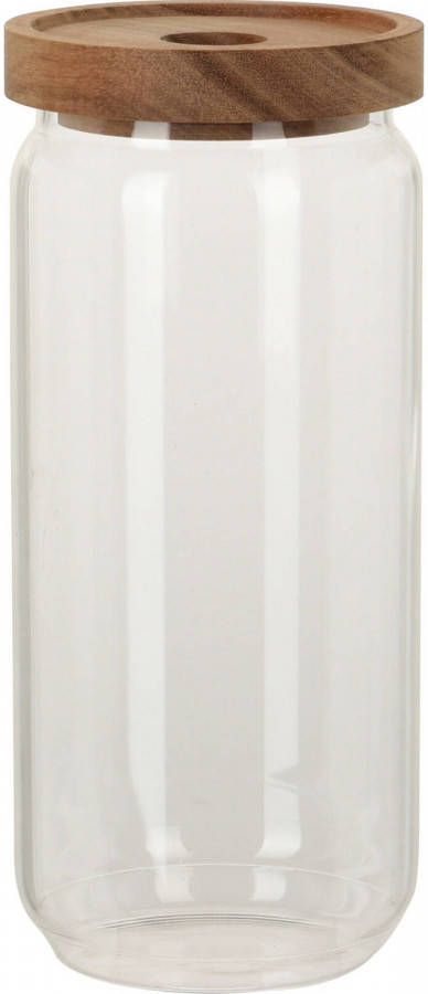 Excellent Houseware Glazen Luxe Keuken Voorraadpot/voorraadbus 1000 Ml Voorraadpot