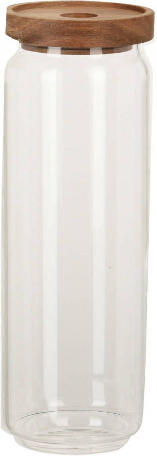 Excellent Houseware Glazen Luxe Keuken Voorraadpot/voorraadbus 1300 Ml Voorraadpot