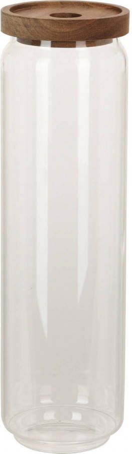 Excellent Houseware Glazen Luxe Keuken Voorraadpot/voorraadbus 1500 Ml Voorraadpot