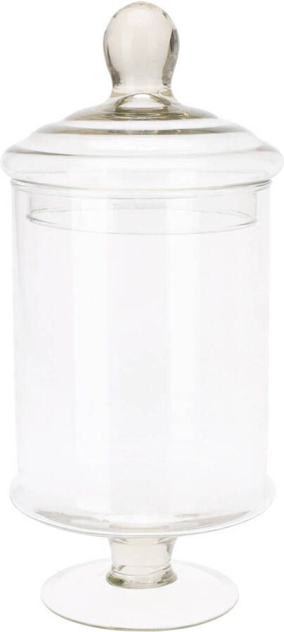 Excellent Houseware Glazen Voorraadpot/snoeppot Met Deksel 14 X 27 Cm Voorraadpot