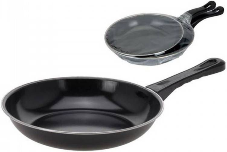 Excellent Houseware Koekenpan Set 2 Delig 20/24 Cm Zwart