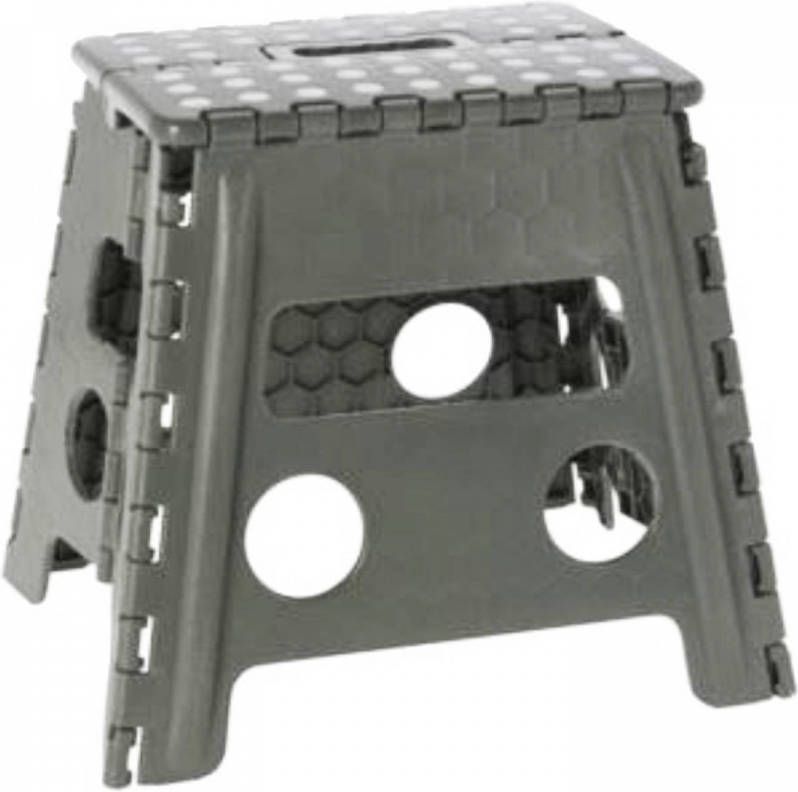 Excellent Houseware Opstapje/krukje Opvouwbaar 29 X 22 X 32 Cm Grijs Huishoudkrukjes