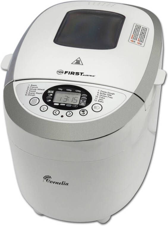 First Austria Tzs 5152 3 Broodbakmachine 12 Bakprogrammaâ™s Wit
