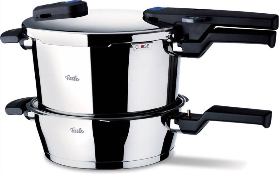 Fissler Vitaquick Snelkookpan 6 Liter Met Snelbraadpan 2.5 Liter