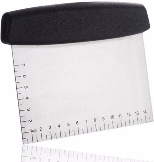 FLOKOO Deegschraper Rvs Zwart/zilver
