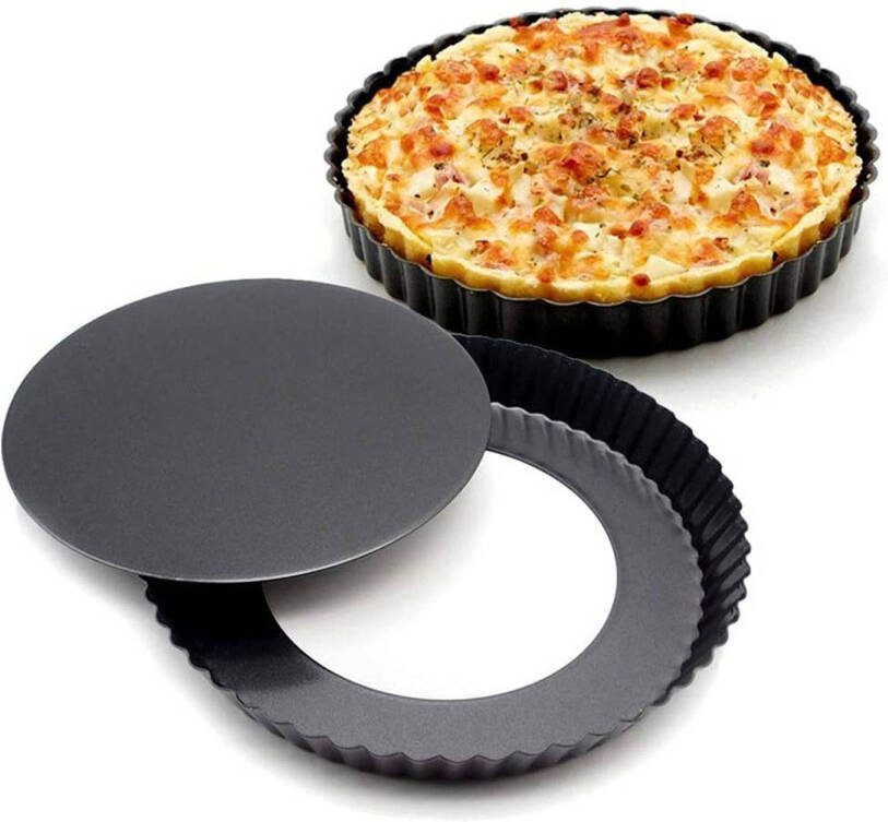 FLOKOO Taartvorm Bakvorm Springvorm Uitneembare Bodem 22, 5 Cm Rvs