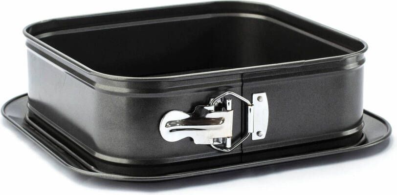 Florina Likoris Vierkante Springvorm Met Opstaande Rand 24 X 24 X 8 Cm Antraciet Vierkant