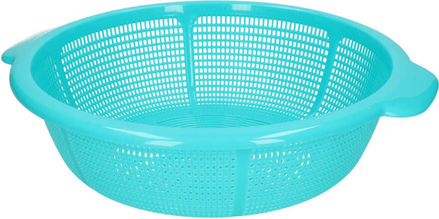 Forte Plastics 1x Grote Kunststof Vergiet Turquoise 35 X 31 X 10 Cm Vergieten