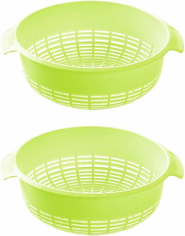 Forte Plastics 2x Kunststof Vergieten Groen 37 X 23 X 9 Cm Vergieten