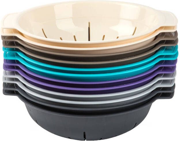 Forte Plastics 2x Stuks Kunststof Stevig Vergiet In Het Paars 30 X 25 X 8 Cm Vergieten