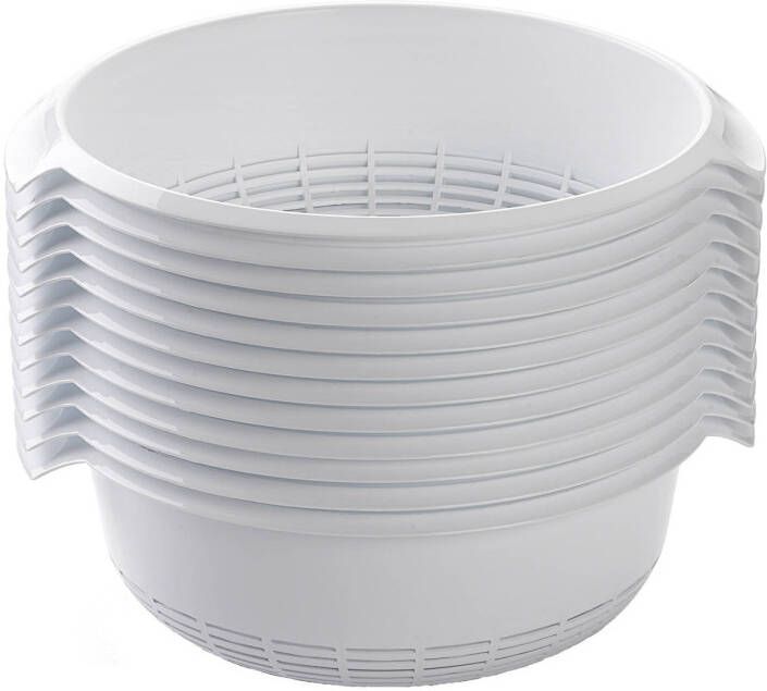 Forte Plastics Groot Kunststof Vergiet Wit 30 X 27 X 10 Cm Vergieten