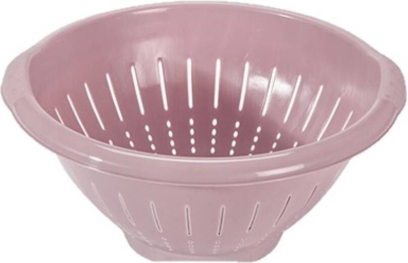 Hega Hogar Kunststof Keuken Vergiet/zeef In Het Oud Roze 30 X 14 Cm Met Rand Vergieten