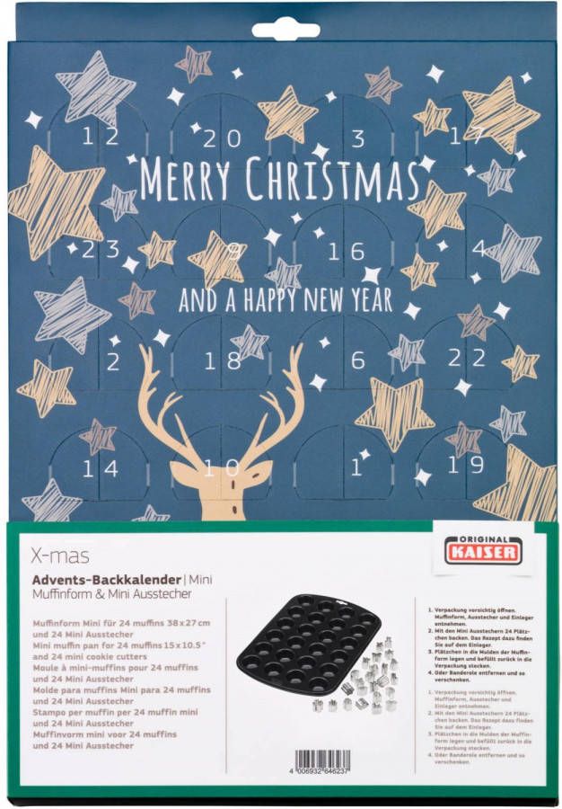 Kaiser Inspiration muffin bakvorm adventskalender 24 stuks